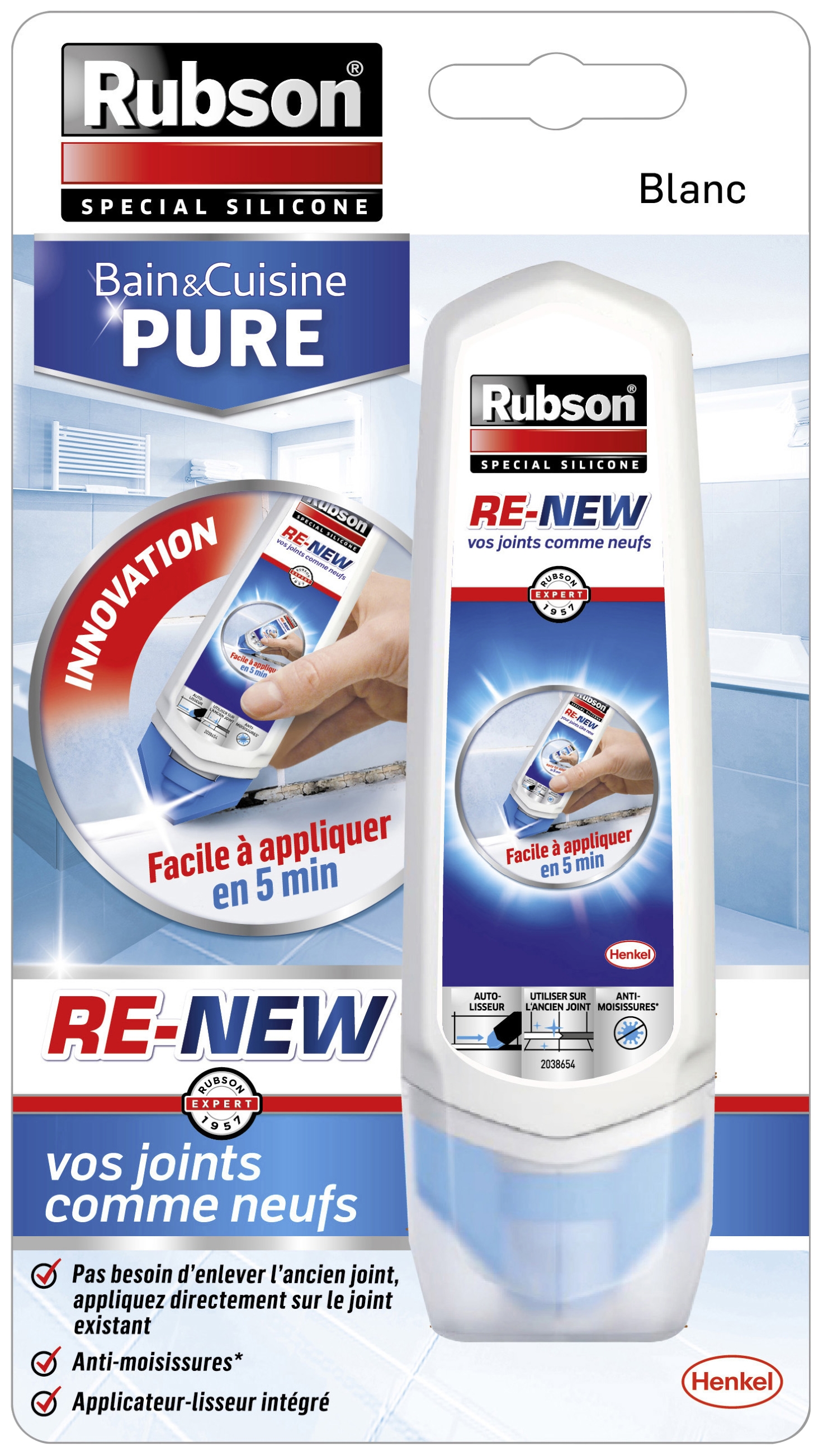 Mastic sanitaire re-new 100 ml Rubson