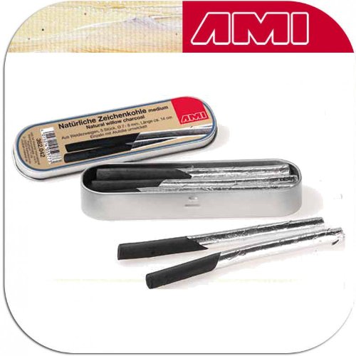 Ami Künstlerbedarf Fusain/naturzeichenkohle en vigne, contenu :  5 pièces, diamètre :  8 mm 4015014059773 (4015014059773)