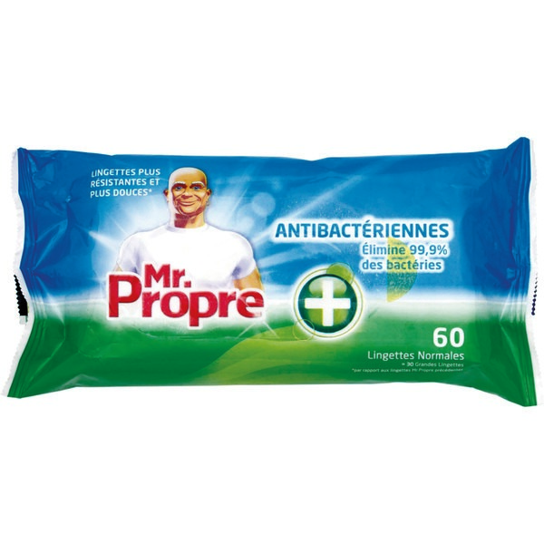 LINGETTES ANTI-BACTÉRIENNES Mr. PROPRE