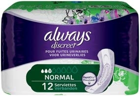 SERVIETTES PROTECTION FUITES URINAIRES