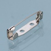 Broche nickelé 25 mm. lot de 10, argent