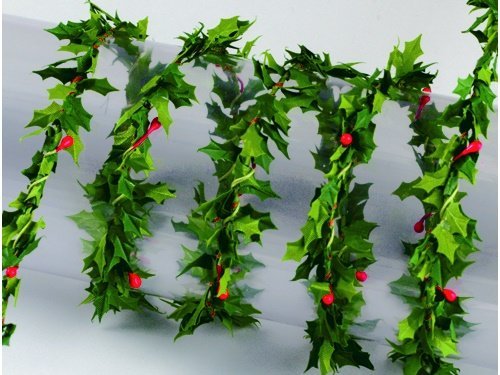 Miniguirlande de houx vert ø 1 cm 12 m