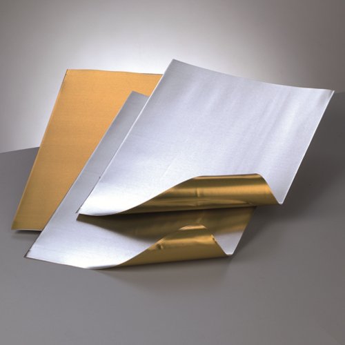Feuille aluminium découpée, doré / argenté, 20 ...