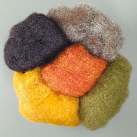 Laine vierge à feutrer à l'aiguille, Couleurs a...