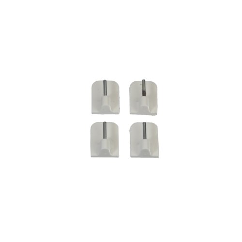 Autocollant de 4 fixations pour rideaux, blanc