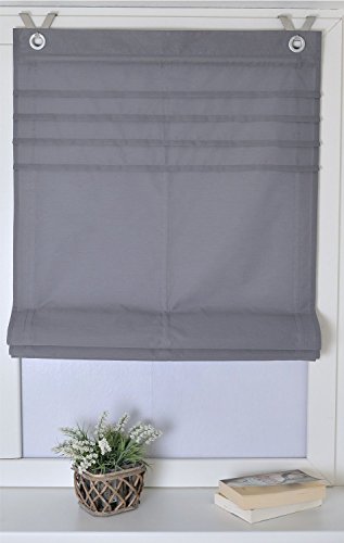Rollos & More Store bateau à oeillets Kessy Biese - Gris - environ 45 x 142cm code EAN 4016478032821 