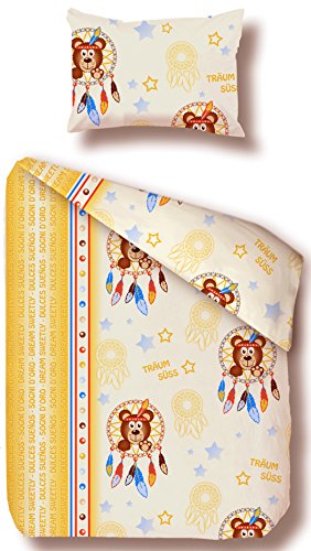 Beties Attrape-rêves Parure de lit pour enfant env. 100 x 135 + 40 x 60 cm Flanelle douce de qualité 100% coton multicolore de couleur (naturel) 4016728073079 beties Beties Attrape-rêves Parure de lit pour enfant env. 100 x 135 + 40 x 60 cm Flanelle douce de qualité 100% coton multicolore de couleur (naturel) 4016728073079 beties