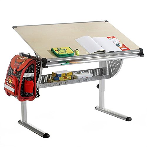 Bureau enfant FREDDY réglable en hauteur et pla...