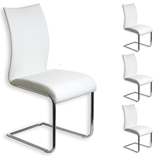 Lot de 4 chaises ALADINO, blanc