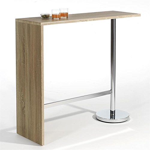 Table haute de bar RICARDO décor chêne Sonoma