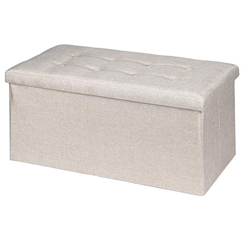 Banc coffre de rangement CAMILA structure MDF r...