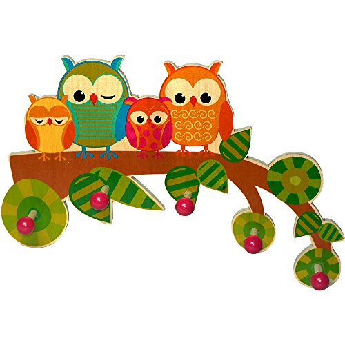 Portemanteau hibou en bois