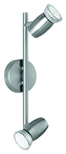 Trio-Leuchten Reality|Trio Plafonnier LED 2 spots sur rail, nickel, 5W, 30cm code EAN 4017807192995 