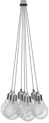 Trio-Leuchten Trio 313610707 Lustre Nickel mat / Verre transparent / Aluminium code EAN 4017807210620 