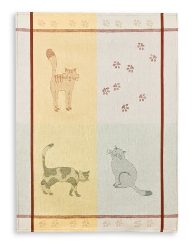 Torchon métis Jacquard, lin&coton, TRIOLINO®, p...