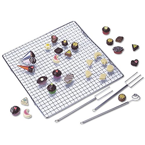 Grille égouttoir et ustensiles à chocolat