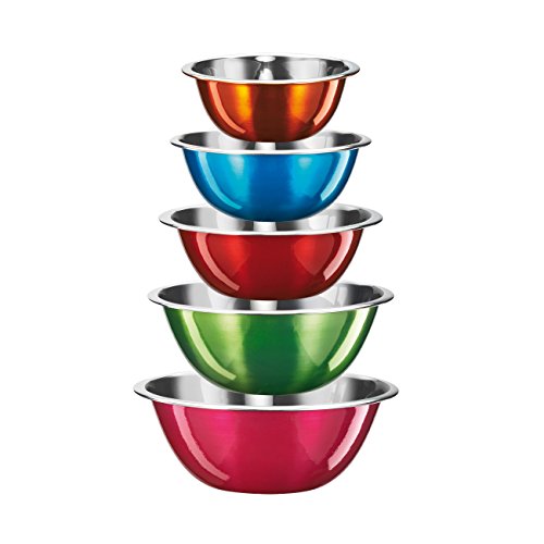 S1137 cool lot de 5 saladiers multicolore trans...