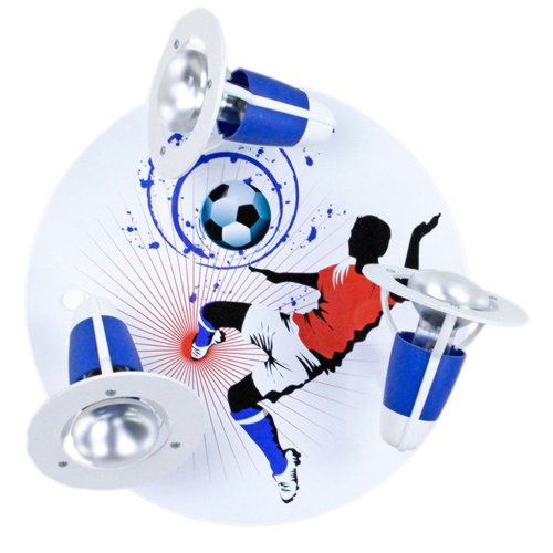 elobra Elobra Soccer Plafonnier Bleu/blanc Motif football 4019698128152 (4019698128152)