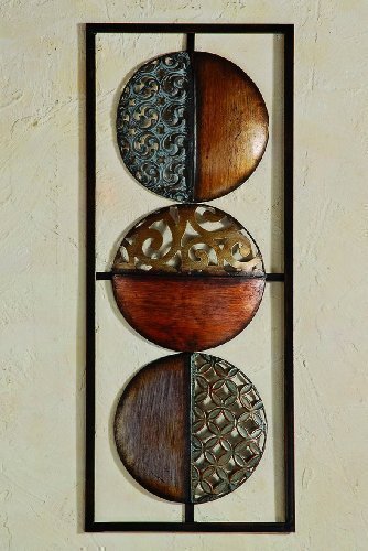 DÉCORATION MURALE EN MÉTAL ORNEMENT NOIR - Tina...