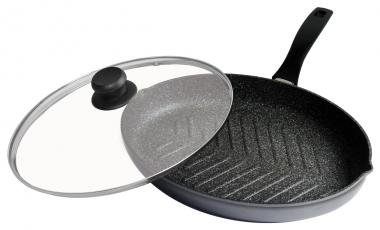 Poêle xxl pour escalope et poisson, fonte d'alu...