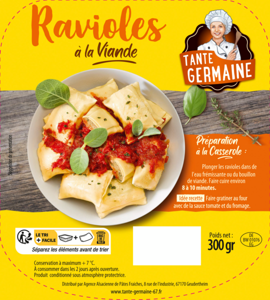 RAVIOLES À LA VIANDE
