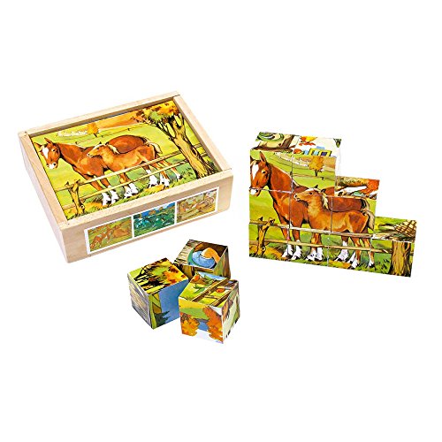 - 2019636 - puzzle en bois - cubes - campagne