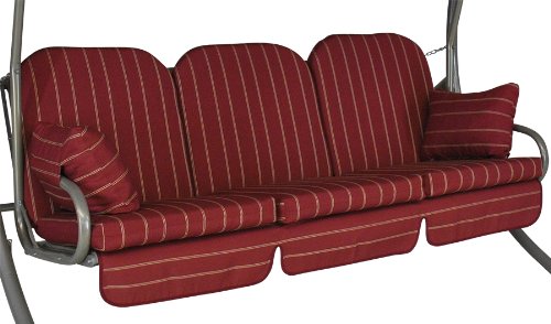 Deluxe coussin pour balancelle faro, rouge, 3 p...