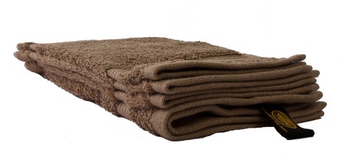 Élégant set de 4 serviettes marron pour invité ...