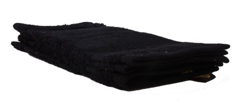 Élégant set de 4 serviettes noires pour invité ...