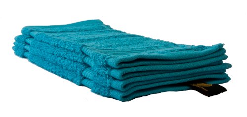 Élégant set de 4 serviettes turquoise pour invi...