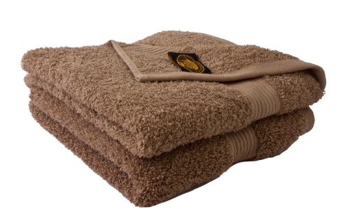 Lot de 2 serviettes de toilette marron, 50x100 ...