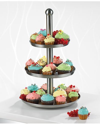 Présentoir à 3 étages en inox