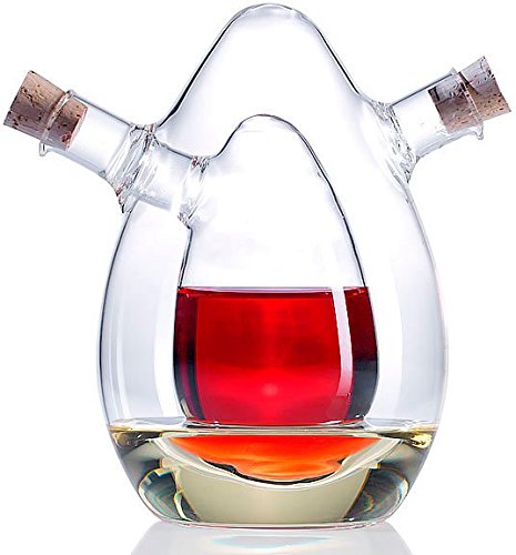 Distributeur 2 en 1 en verre pour huile et vina...
