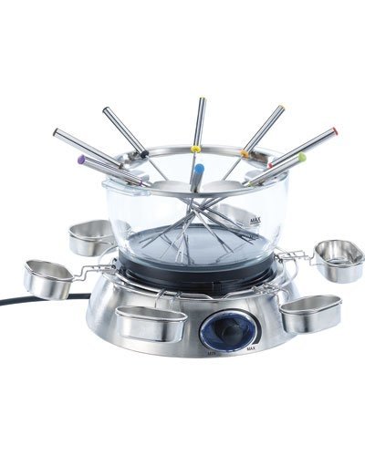 Service à fondue en verre