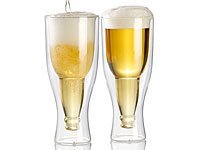 Pack de 2 verres à bière à double paroi - 20 cl