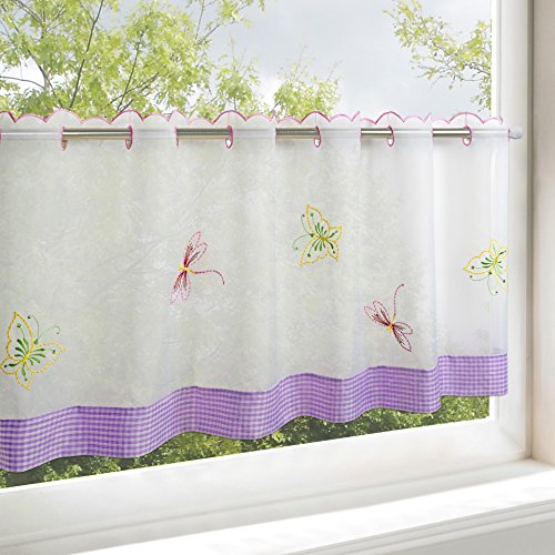 Sommerwind voilage de cuisine rideaux au motif ...