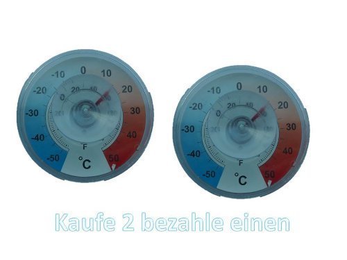 Conny Clever Fenêtre - Extérieur - Collant/a coller Thermomètre Analogique . Termomètre de fenêtre de Conny Clever ACTION Jeu de 2 Emballage code EAN 4022881990887 