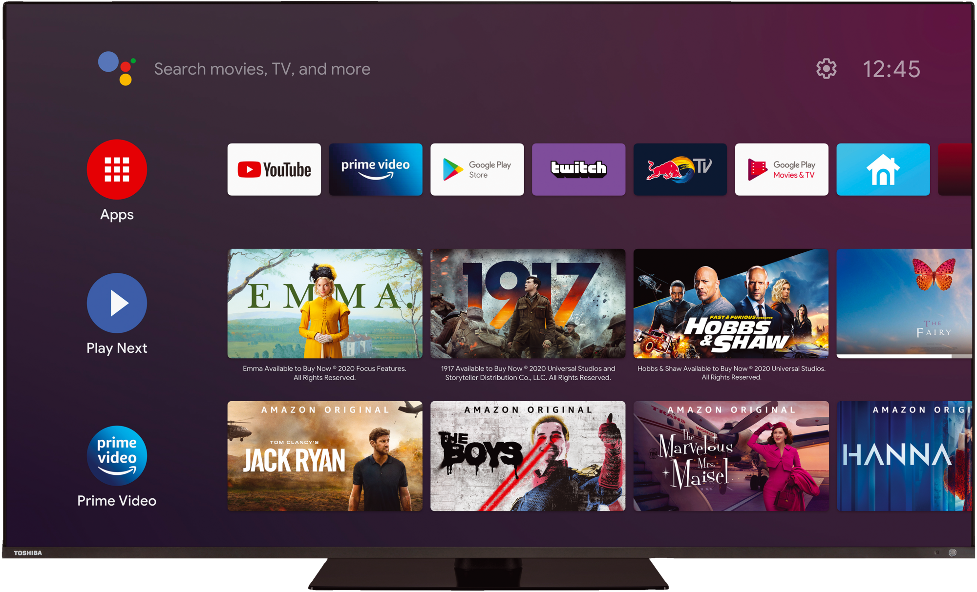 TOSHIBA TV QLED code EAN 4024862127848 