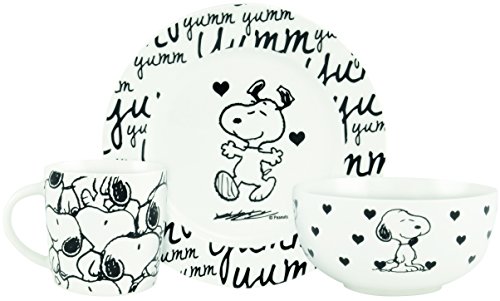 Peanuts Service petit déjeuner 3 pièces Snoopy