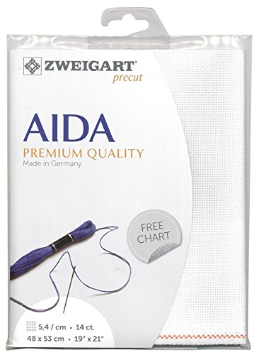 Zweigart Branche Art PRECUT étoile Toile Aida col. 100 plastique Découpe, 48 x 68 cm 4025421329376 (4025421329376)