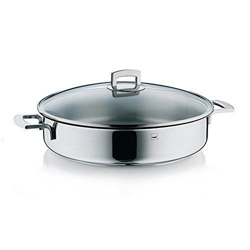 16415 sauteuse + couvercle verre, acier inoxyda...