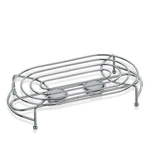 17601 chauffe-plat oval, métal chromé 'globul'