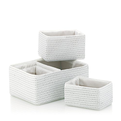 21781 rimossa lot de 5 paniers de rangement blanc