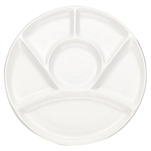 67327 chalet fondue plate céramique blanc 23 x ...