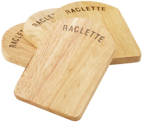 77937 lot de 4 planchettes à raclette, bois, 14...