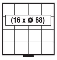 1 x TIROIR bEBA cOFFRE 6104/mÜNZSCHUBLADE - 68 x 16 mm cARRÉ cOMPaRTIMENTS pOUR lES pIÈCES dE jUSQU'à 68 mm & éTUIS pOUR pIÈCES dE mONNAIE à 62 cAPS pOUR mÜNZKASTEN 6100 ---- ---- iDÉAL pOUR lES gRANDES pIÈCES & mÉDAILLES 4025473061040 SAFE BEBA Münzkasten & Münzboxen A - Z