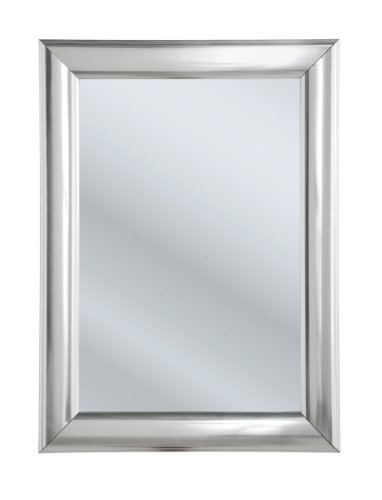 Miroir moderne argenté 80 x 50 cm