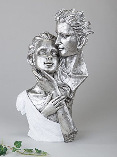 Boule décoration sculpture couple buste en céra...