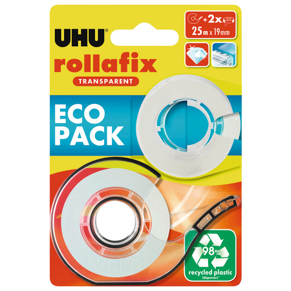 UHU LOT DÉVIDOIR 25M + 1 RECHARGE 25M 
 code EAN 4026700331950 