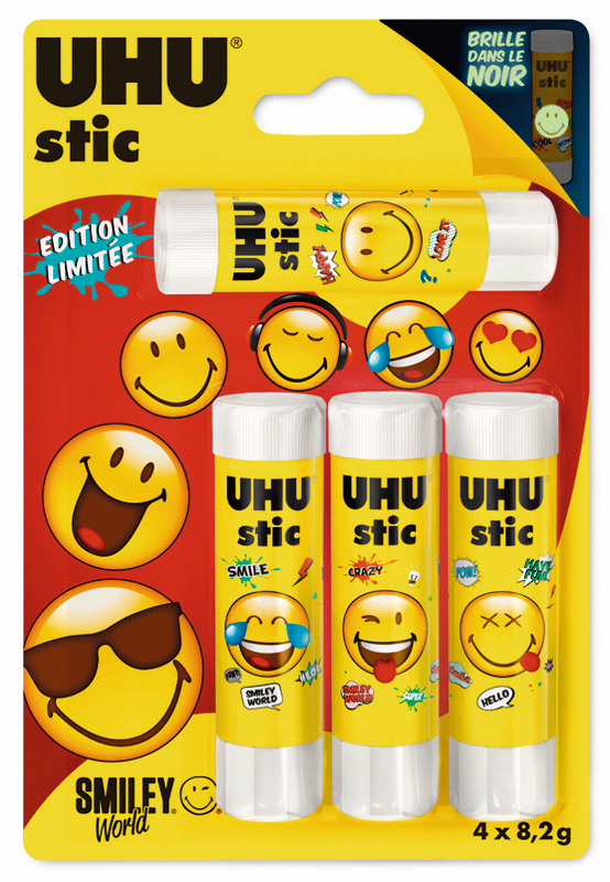 4 BÂTONS DE COLLE Smiley